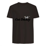 Chat Daddy drôle chat papa drôle chat papa humour fête des pères père in Dark Chocolate - back view