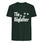 The Dogfather T-Shirt Dad Fathers Day Gift Dog Lover in Forest Green - back view