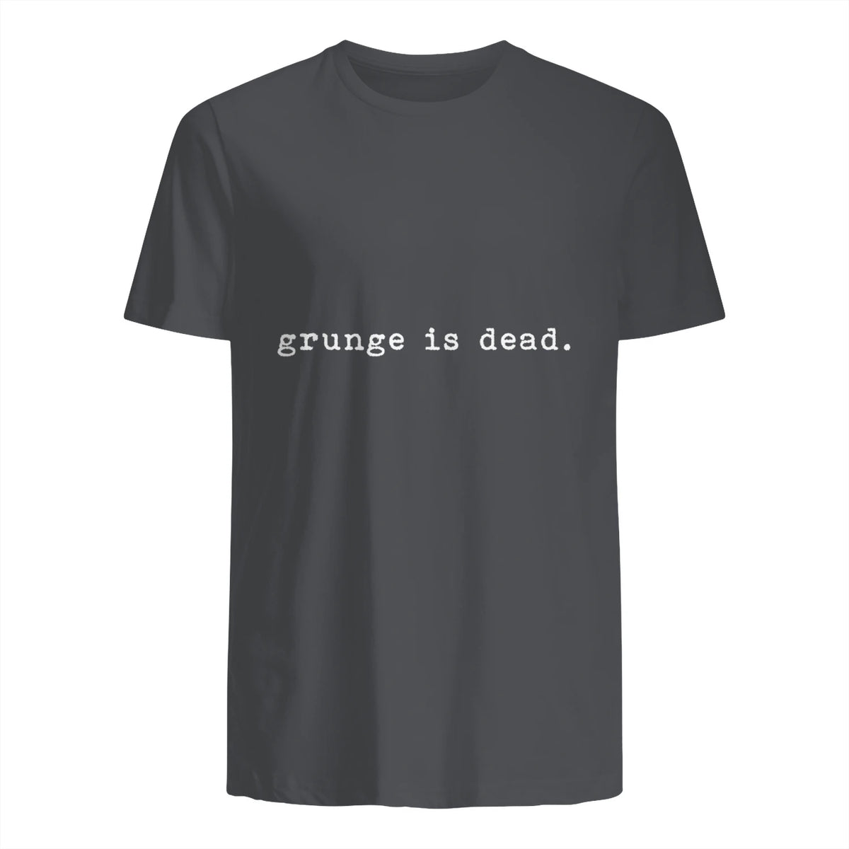 Chemises de soirée rock des années 90 Grunge Is Dead Novelty Saying Funny in Charcoal - back view