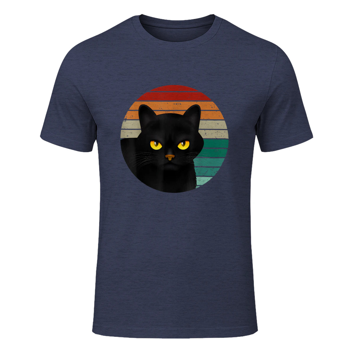 Chats Vintage Cat I Style rétro Chats noirs in Heather Navy - front view