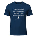 William Shakespeare Quote English Literature & Classic Plays in Navy - front view