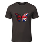 Union Jack Butterfly Butterflies Flag Wings British UK Flag in Dark Chocolate - front view