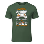 Cute Manga & Anime Merch for Anime Girls & Boys Unisex Anime Video Games Food Sushi Gaming Merch Otaku Gift Anime in Military Green - front view