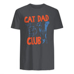 Cat Dad Club Life Is Better with Cats T-Shirt in Charcoal - back view