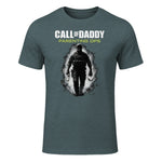 Call of Daddy Parenting Ops – Vatertag Great Dad Joke T-Shirt in Dark Heather - front view