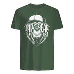 Grandfather Grandpa Son Daughter Children Gift Vatertag Schwarz Small Classic Fit Cartoon Bär Family Män in Military Green - back view