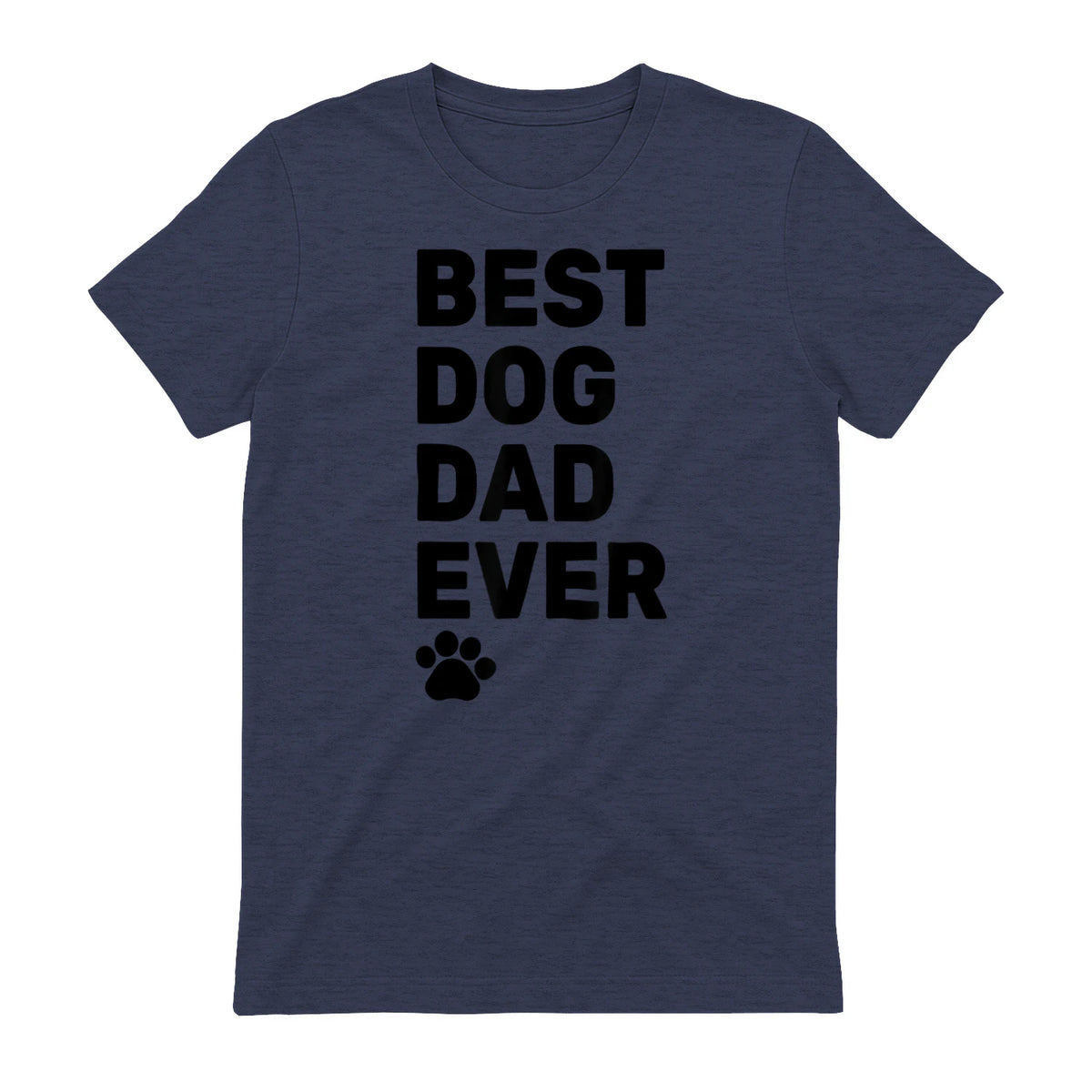 Best Dog Dad Ever – Vintage Dog Daddy – Retro Doggy Father in Heather Navy - back view