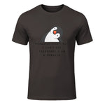 Funny Penguins T-Shirt Women and Chilldren Gift T-Shirt UK in Dark Chocolate - front view