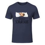 Süße Französische Bulldoggen Geschenke Offizielles Schlafshirt Schlafanzug Französische Bulldogge , Weiß, S, Kurz in Heather Navy - front view