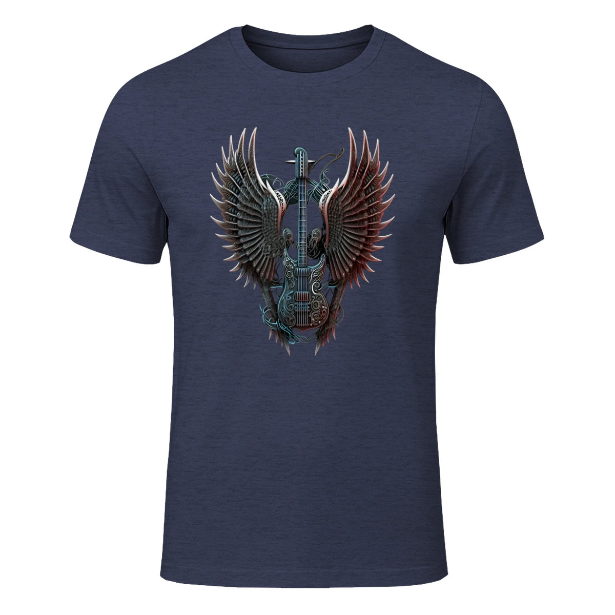 Fans de Hard Rock Vintage Music Rock and Roll Lover in Heather Navy - front view