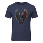 Fans de Hard Rock Vintage Music Rock and Roll Lover in Heather Navy - front view