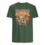 Autism Meme Funny Tism Squelette Autistique et Gay Humour in Military Green - back view