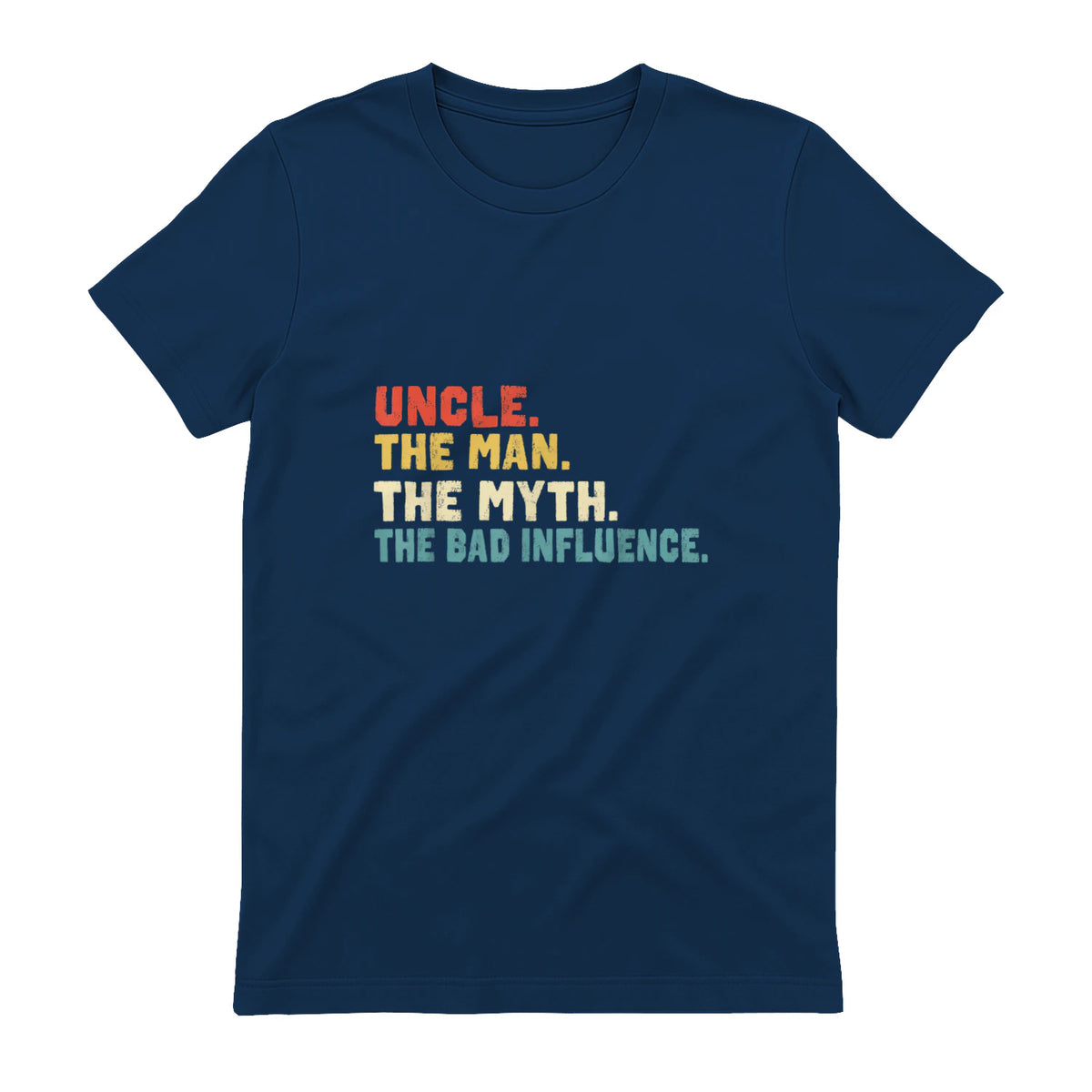 Retro Uncle the Man the Myth the Bad Influence in Navy - back view