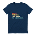 Retro Uncle the Man the Myth the Bad Influence in Navy - back view