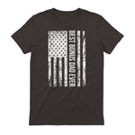 Step Dad Best Bonus Dad Ever For Stepdad American Flag in Dark Chocolate - back view