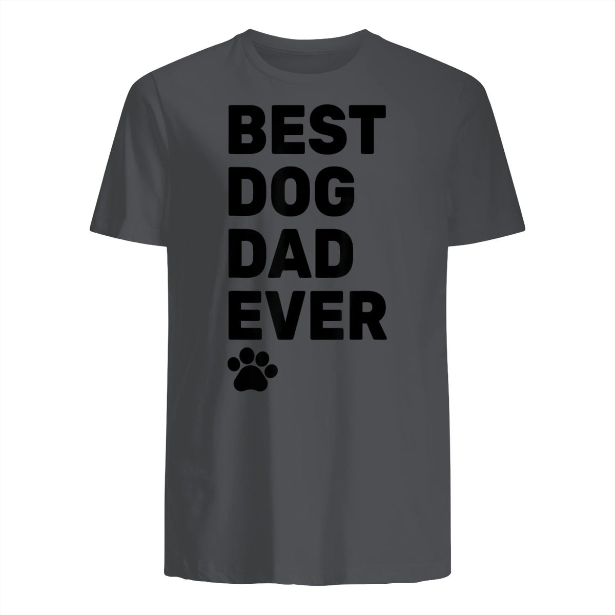 Best Dog Dad Ever – Vintage Dog Daddy – Retro Doggy Father in Charcoal - back view