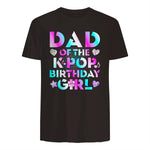 K-Pop Girl Dad T-Shirt in Dark Chocolate - back view