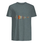 Music Guitarist Heartbeat Guitar in Dark Heather - back view