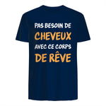Calvitie Humour Papa Chauve in Navy - back view