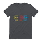 Autism Awareness Periodic Table ASD T-Shirt in Charcoal - back view