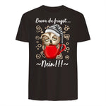Bevor Du Fragst.. Nein! Lustiger Eule Spruch Night-Owl Eulen in Dark Chocolate - back view