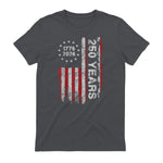 American Independence Freedom Anniversary T-Shirt in Charcoal - back view