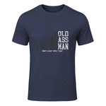 Funny Dad Husband Father's Day T-Shirt in Heather Navy - front view