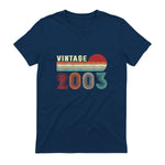 Vintage Twenty-Second Birthday T-Shirt in Navy - back view