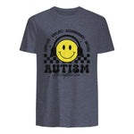 Autism Awareness Acceptance Special Education Teacher Kids in Heather Navy - back view
