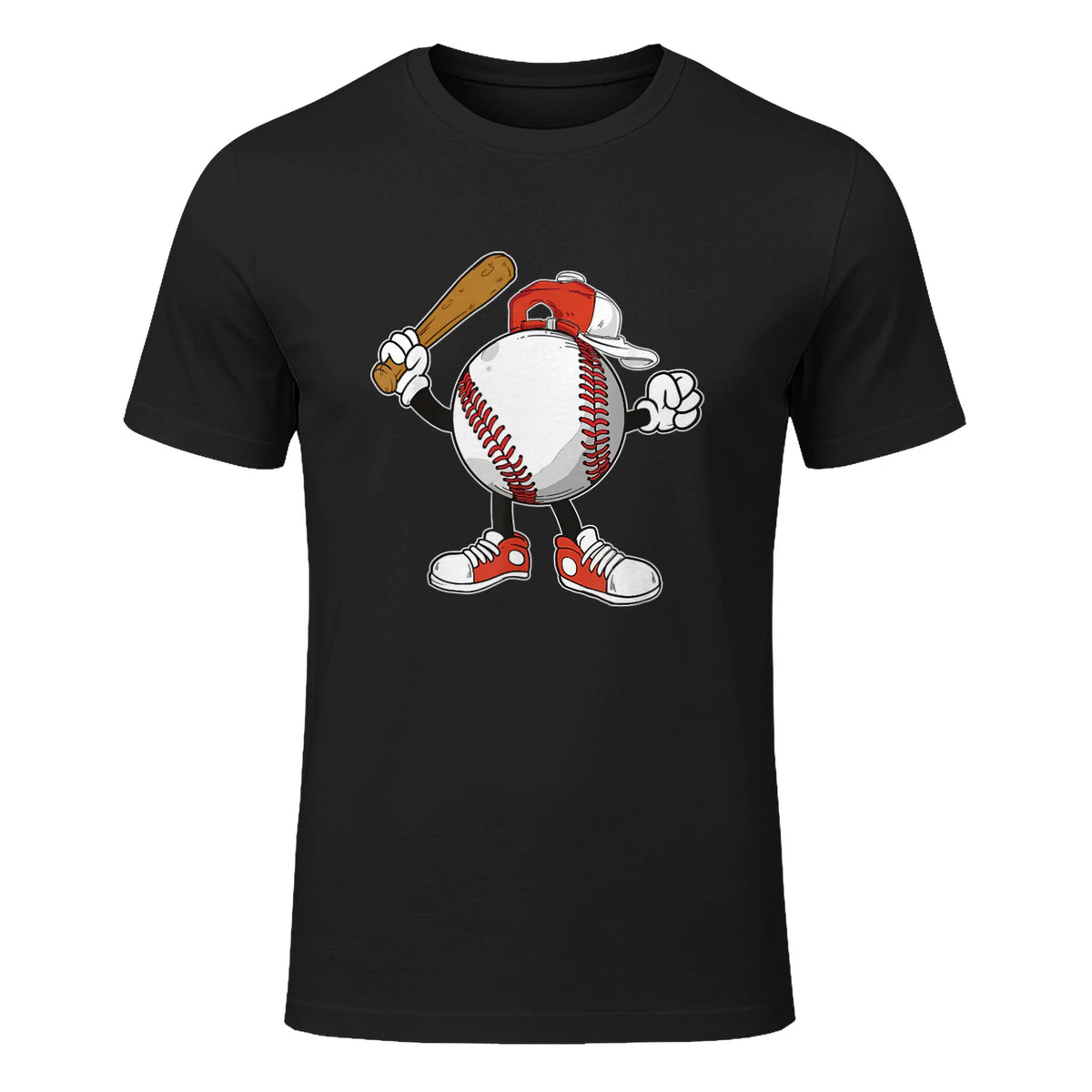Baseball Boy T-Shirt in Black - front view