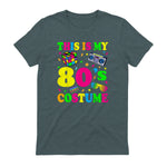 This Is My Eighties Costume Party T-Shirt in Dark Heather - back view