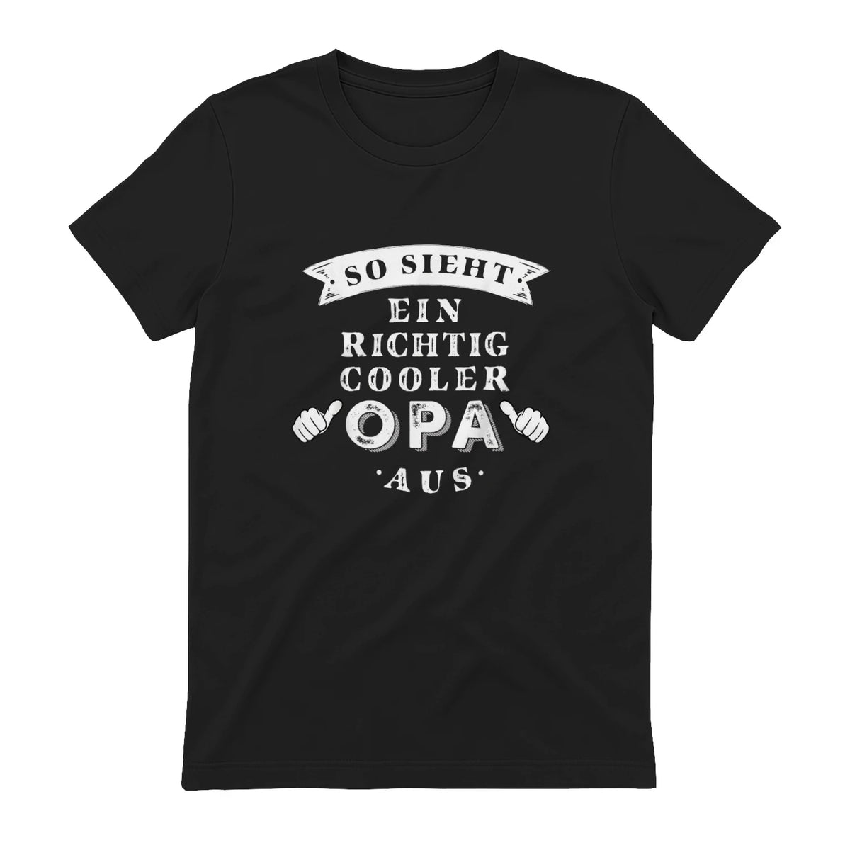 So Sieht EIN richtig Cooler Opa aus Großvater in Black - back view