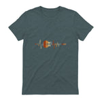 Music Guitarist Heartbeat Guitar in Dark Heather - back view