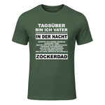 Zockerdad PC Spiele Gaming Zocken Konsole T-Shirt in Military Green - front view