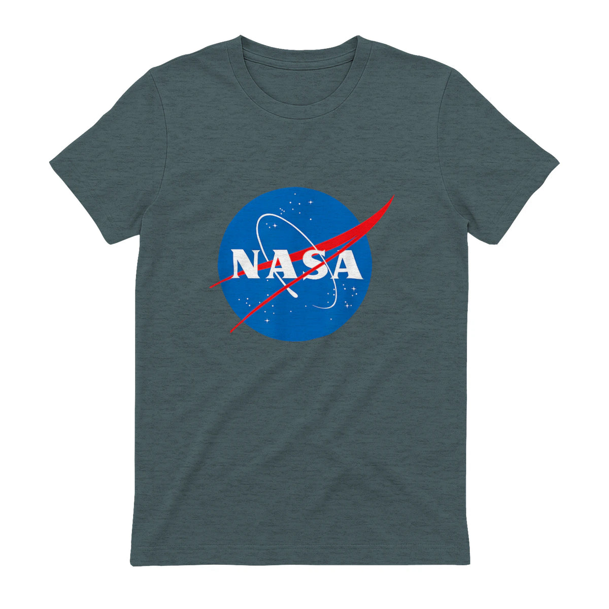 NASA Meatball Official Logo T-Shirt in Dark Heather - back view