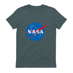 NASA Meatball Official Logo T-Shirt in Dark Heather - back view