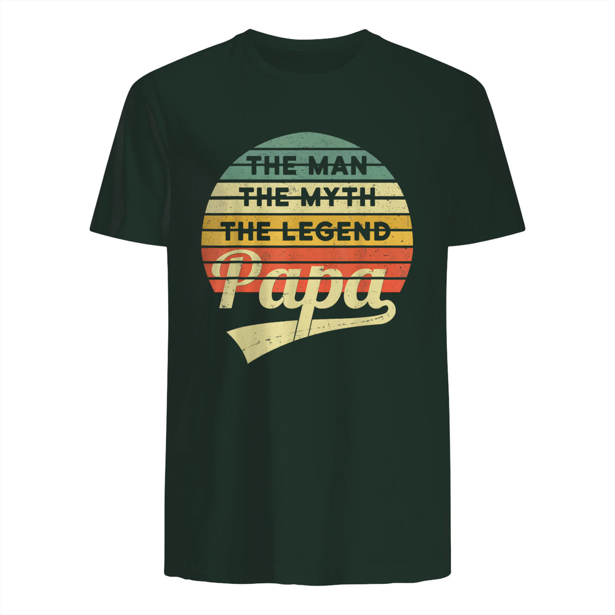 Vatertag Retro - The Man The Myth The Legend Papa in Forest Green - back view