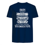 Wikinger Papa Vater Ragnar Thor Odin in Navy - back view