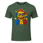 Dad Master Builder T-Shirt in Military Green - front view