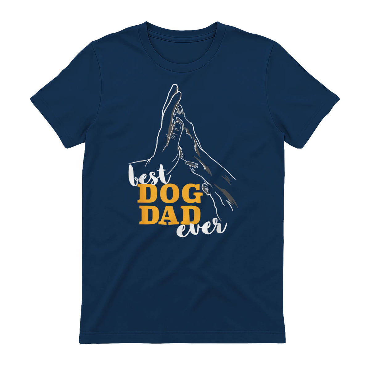 Best Dog Dad Ever Le meilleur papa chien du monde - Chiens in Navy - back view