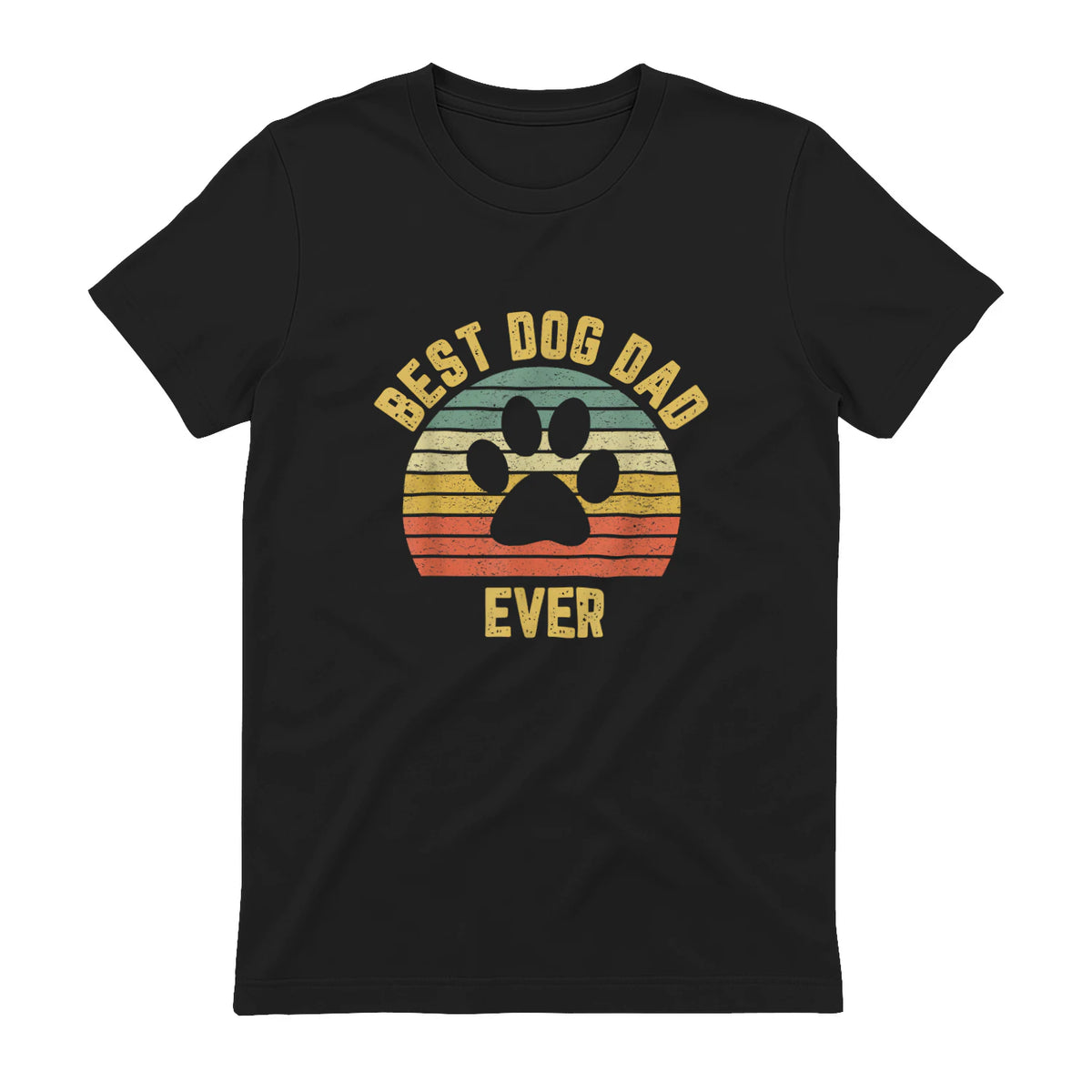 Vintage Dog Dad Cool Father's Day Gift Retro in Black - back view