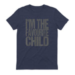 Funny I'm The Favourite Child Siblings in Heather Navy - back view