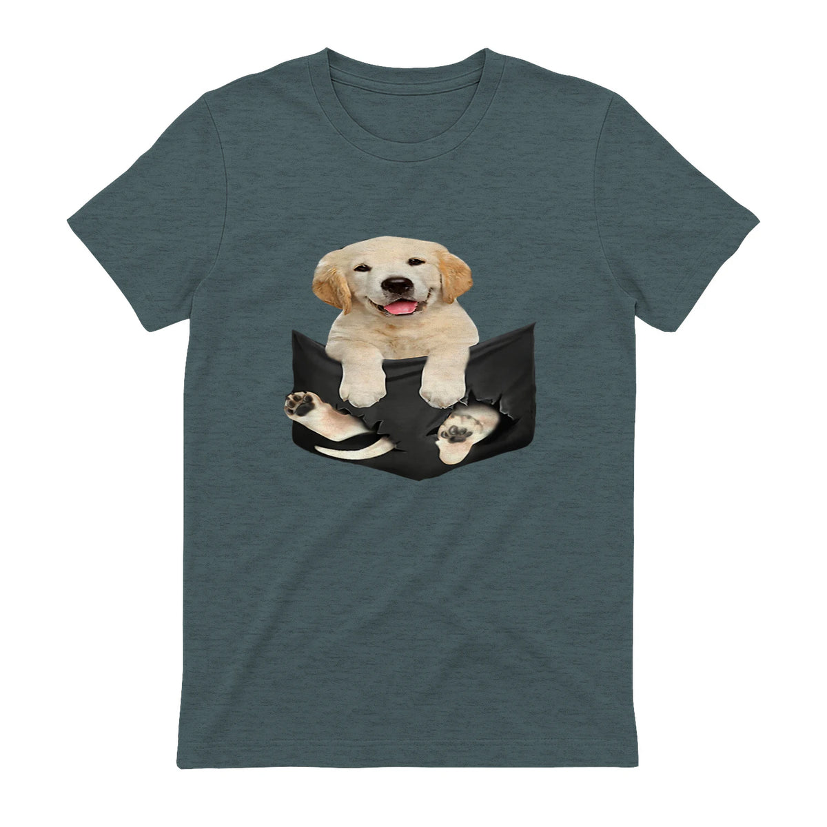 Cadeaux pour les amoureux des chiens Golden in Pocket in Dark Heather - back view