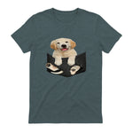 Cadeaux pour les amoureux des chiens Golden in Pocket in Dark Heather - back view