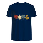 Gitarren-Auswahl-Gitarrist Retro Vintage für Gitarrenliebhaberinnen, Schwarz, S, Kurzarm, , Herren, Retro in Navy - back view