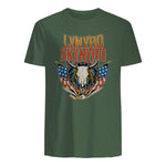 Lynyrd Skynyrd - Americana Steer Skull T-Shirt in Military Green - back view
