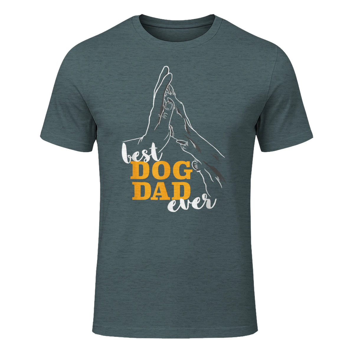 Best Dog Dad Ever Le meilleur papa chien du monde - Chiens in Dark Heather - front view