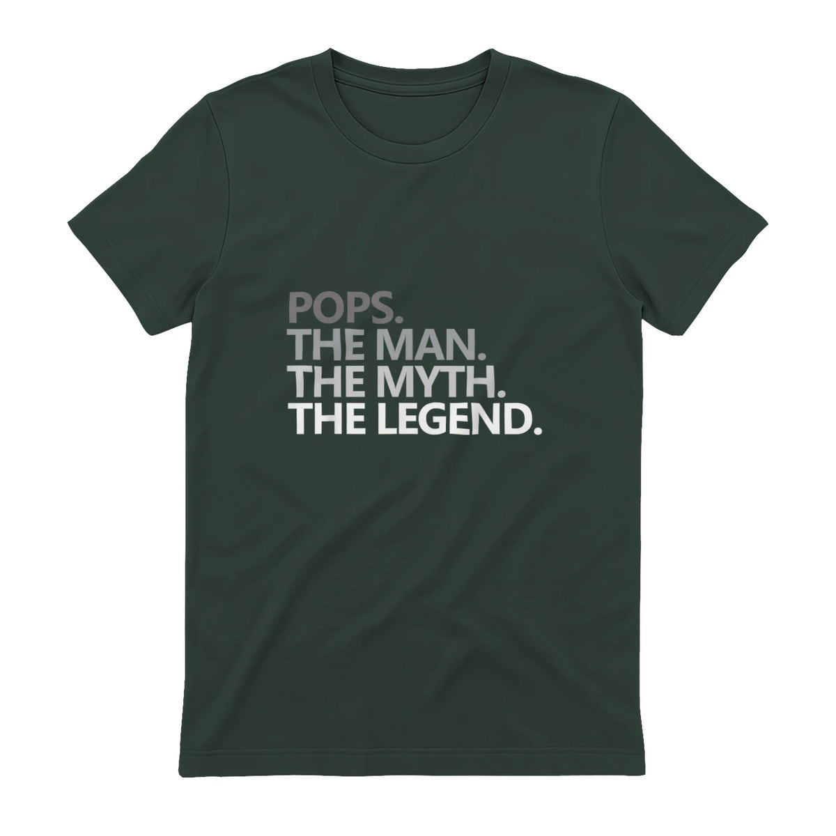 POPS GRANDPA DAD BIRTHDAY Father's Day Funny Men Gift in Forest Green - back view
