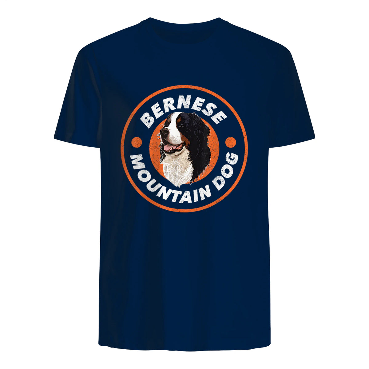 Bouvier bernois Love - Rétro amoureux des chiens in Navy - back view