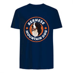 Bouvier bernois Love - Rétro amoureux des chiens in Navy - back view
